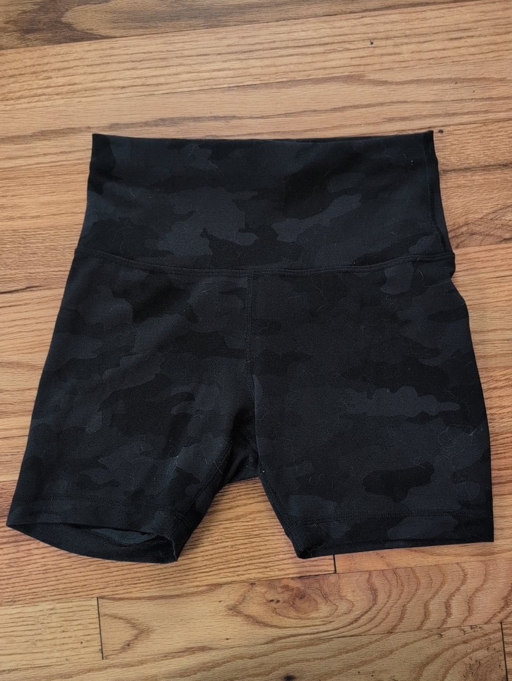 lululemon athletica High-Rise Black Camo Bike Shorts